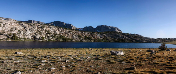 Wall Mural - Lake While Backpacking to Vogelsang High Sierra Camp in Yosemite National Park in California