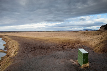 Wall Mural - The flat Icelandic landscape