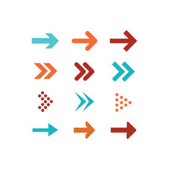 Wall Mural - collection of arrow in flat design