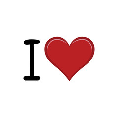 Wall Mural - I love icon logo