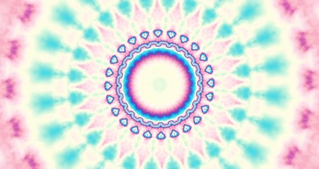 Poster - Spinning abstract magic circle. Esoteric cosmic mandala. Loop footage.
