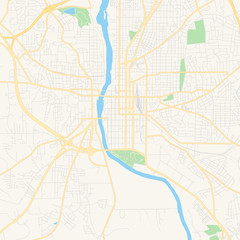 Wall Mural - Empty vector map of Columbus, Georgia, USA