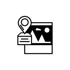 Sticker - picture file with pin location