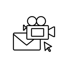 Poster - envelope mail with video camera