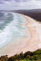 Wall Mural - Portrait view of Tallow Beach, Byron Bay, Australia