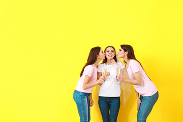 Wall Mural - Beautiful young women at hen party