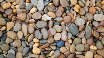 pebbles beach stone background, colorful stone garden