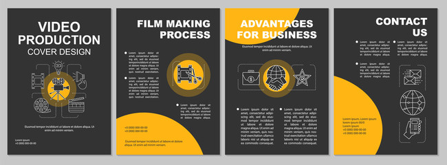 Wall Mural - Video production agency brochure template layout
