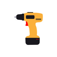 Electric screwdriver icon flat style