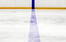 Blue Line On A Hockey Rink