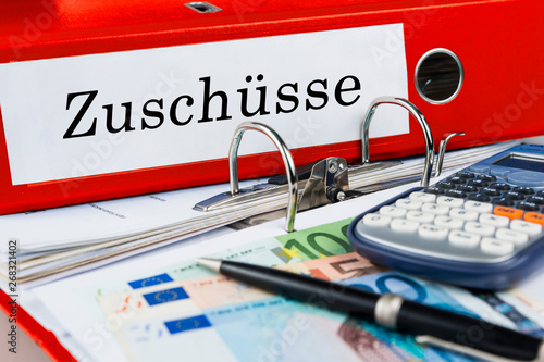 Cuadros en Lienzo Aktenordner auf Schreibtisch mit Beschriftung