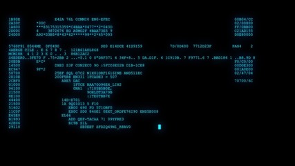 Wall Mural - encrypted programming security hacking code data flow stream on display new quality numbers letters 