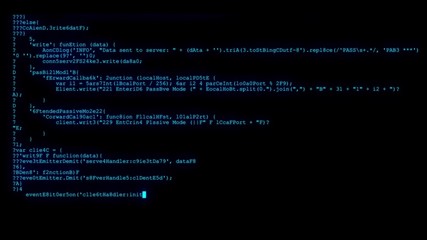 Wall Mural - encrypted programming security hacking code data flow stream on display new quality numbers letters 