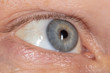 © schankz - Blue eye on the man's face. Macro