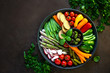 Crudites platter, view from above