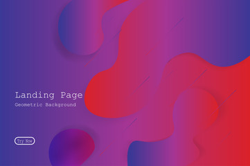 Wall Mural - colorful geometric background with gradient motion shapes composition. eps10