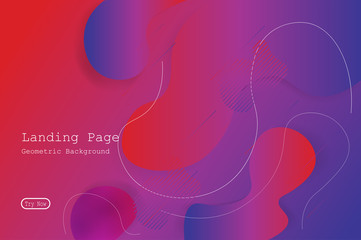 Wall Mural - colorful geometric background with gradient motion shapes composition. eps10