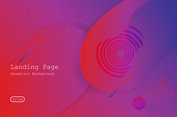 Wall Mural - colorful geometric background with gradient motion shapes composition. eps10