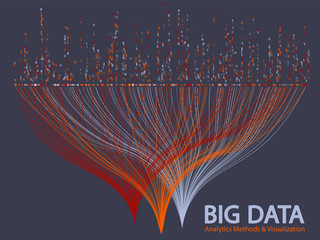 Wall Mural - Big data visualization concept vector.