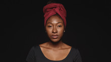 Portrait Of An African Woman In A Headwrap