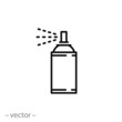© Yurii - paint aerosol can icon, airbrush, spray paint line sign on white background - editable stroke vector illustration eps10