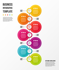 Wall Mural - Concept of a colorful infographic with business icons - infographic template. Vector