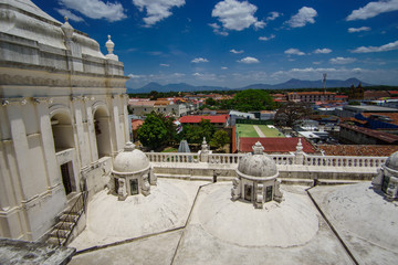 Wall Mural - Aerial view of the city of Leon, Nicaragua