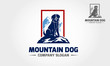 Mountain Dog Logo Template professional, stylish and modern. This logo used for any pets related businesses, pets shop, pets training center