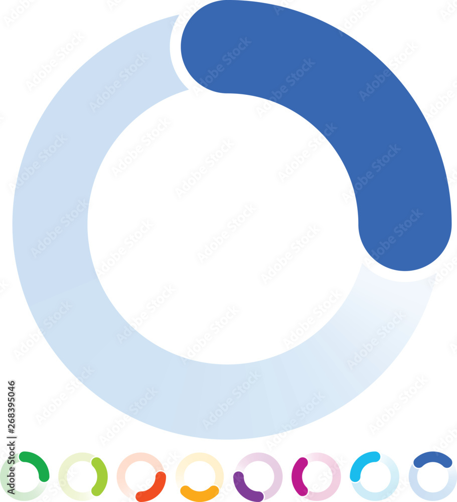 Circular progress indicator, preloader element Stock Vector | Adobe Stock