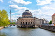 Bode museum on Museum island with TV tower at background, Berlin, Germany