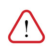 © Matias - Alert sign vector icon, warning and exclamation symbol. Triangle with rounded borders and exclamation mark.