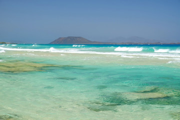 Wall Mural - Beach Corralejo on Fuerteventura, Canary Islands.