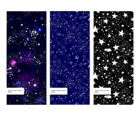 Wall Mural - Space Galaxy constellation seamless pattern print could be used for textile