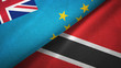 Tuvalu and Trinidad and Tobago two flags textile cloth, fabric texture