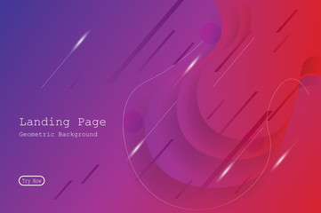 Wall Mural - colorful geometric background with gradient motion shapes composition. eps10