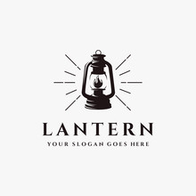 Vintage Classic Shinning Lantern Logo Icon Vector Template On White Background, Lead The Way Logo Design