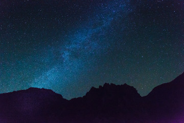 Dark blue sky with beautiful stars