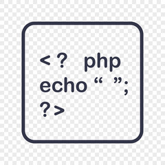 Php icon on white