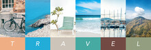 Travel Concept Background. Summer Concept.  Header Format With Copyspace, Vertical Stories