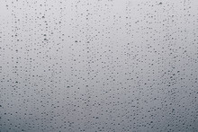 Rain Drops On Window Glasses Natural Pattern Of Raindrops Background