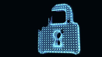 Wall Mural - the appearance of the sign lock. digital internet security icon. the appearance of the sign lock. di