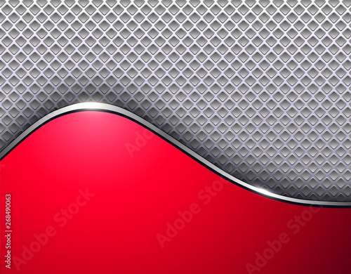 Abstract business background, elegant silver red