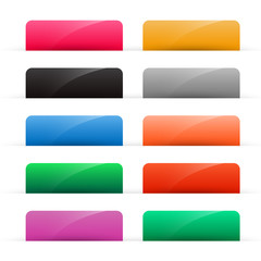 Wall Mural - set of colorful shiny web buttons