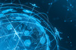 © ImageFlow - Blue global transportation technology interface