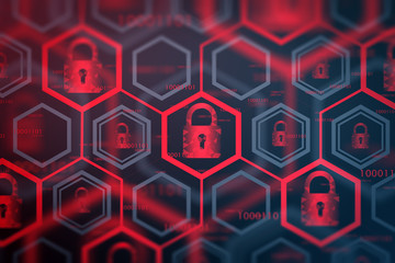 red online security interface background