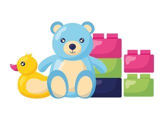 Canvas Print - bear baby toys