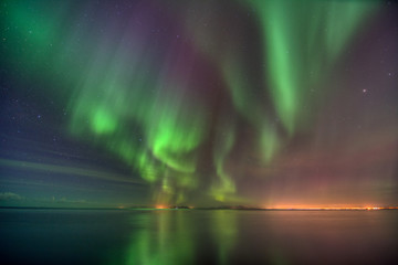 Wall Mural - iceland aurora borealis