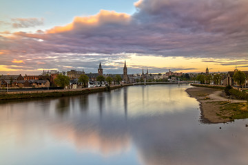 Wall Mural - Impression of Inverness and the Greig Street Bridge in Scotland