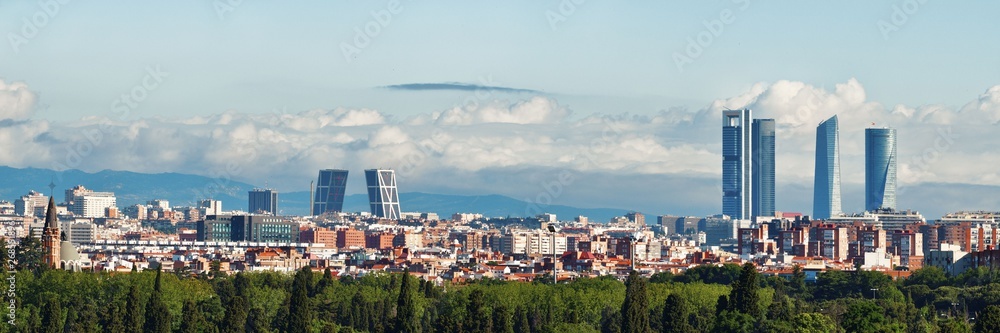 Madrid rooftop view - obrazy, fototapety, plakaty 