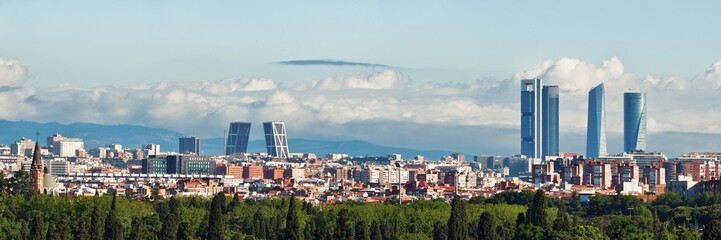 Fototapete - Madrid rooftop view